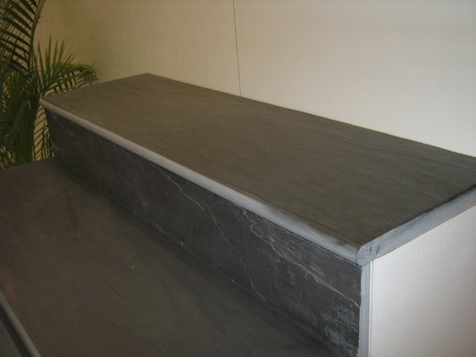China Black Slate Steps Stairs with Half Round or 1/4 Round Bullnose supplier