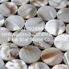 China Handmade Beautiful Sea shell Mosaic Freshwater Shell Mosaic Colorful Round Pieces dia 25mm supplier