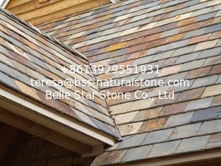 China Multicolor Slate Roof Tiles Rusty Roof Slates Natural Slate Roofing supplier