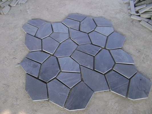 China Black Slate Flagstone Charcoal Slate Flagstone Walkway Patios Flooring Flagstone Wall Cladding supplier