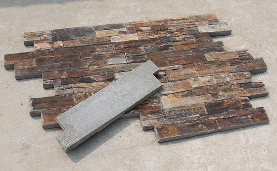 China Rusty Slate Cemented Ledgestone Natural Stone Cladding Real Stone Veneer Slate Culture Stone supplier