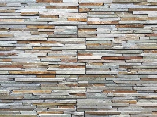 China Oyster Slate Cemented Culture Stone,Outdoor Oyster Stone Cladding,Beige Quartzite Stone Veneer supplier