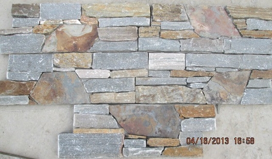 China Grey/Rusty Slate S Stone Cladding,Cemented Stacked Stone,Thick Natural Stone Panel for Wall Decor supplier