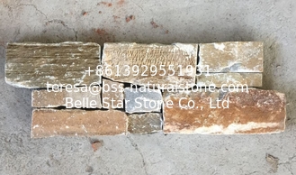China Beige Split Face Quartzite Z Stone Cladding with Steel Wire Back,Natural Stacked Stone,Z Stone Panel supplier