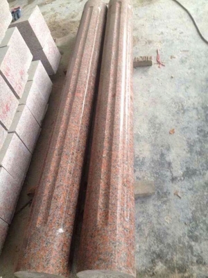 China China Capao Bonito Granite Column,Crown Red Granite Roman Column,Maple Leaf Red Granite Columns supplier